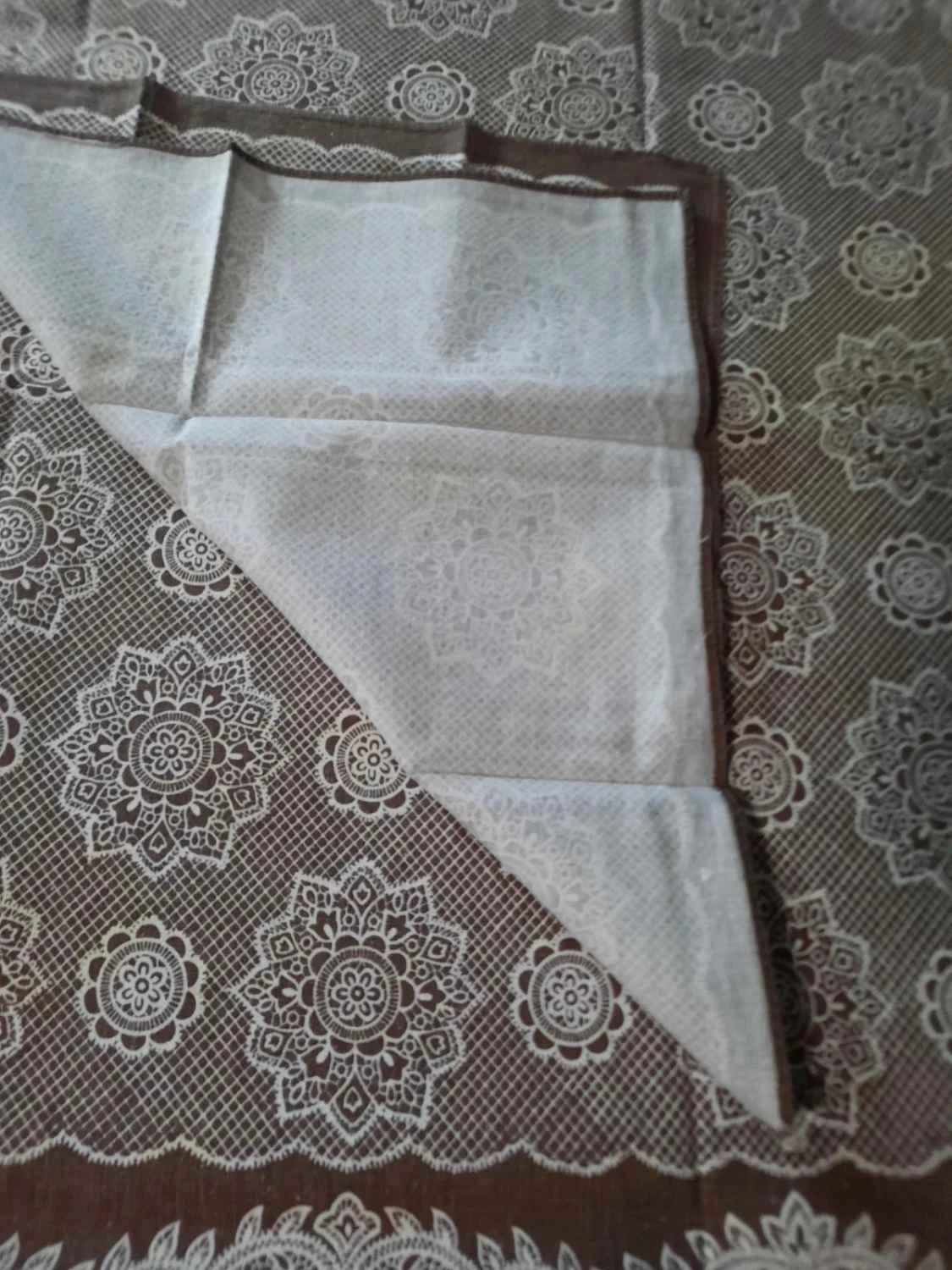🥀Nappe vintage nueva de algodón y sus 12 servilletas. – photo 6